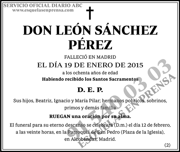León Sanchez Pérez